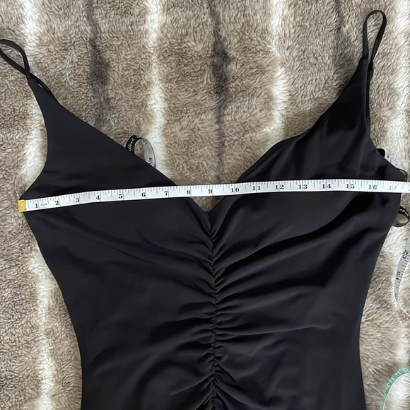 ALFRED ANGELO Women Black V-Neck Sleeveless Maxi Dress Sz large - Picture 4 of 5